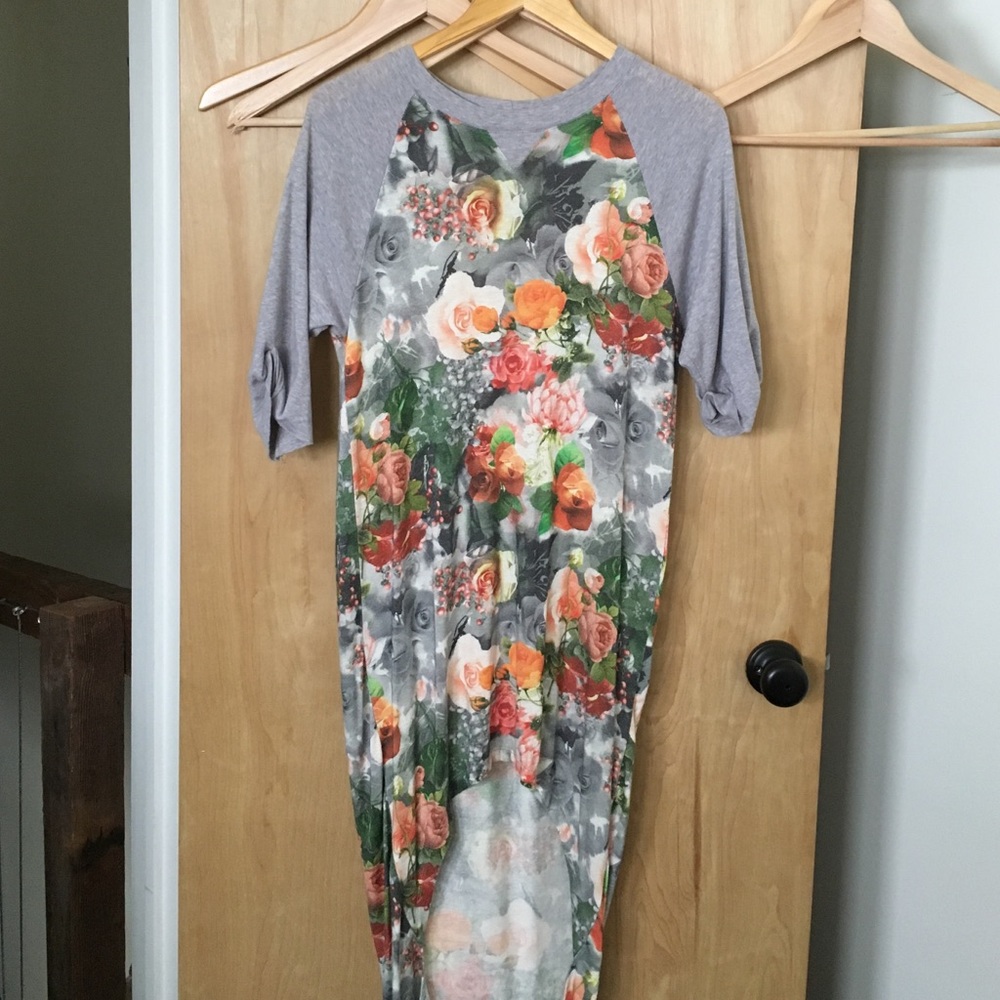 Asos High Lo Print T-Shirt Dress
